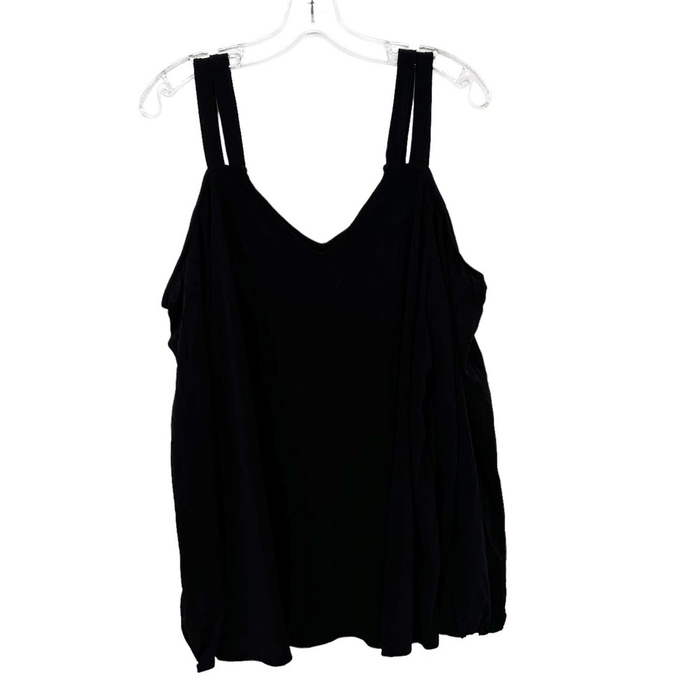Torrid Black Long Sleeve Cold Shoulder Blouse Sz 2X